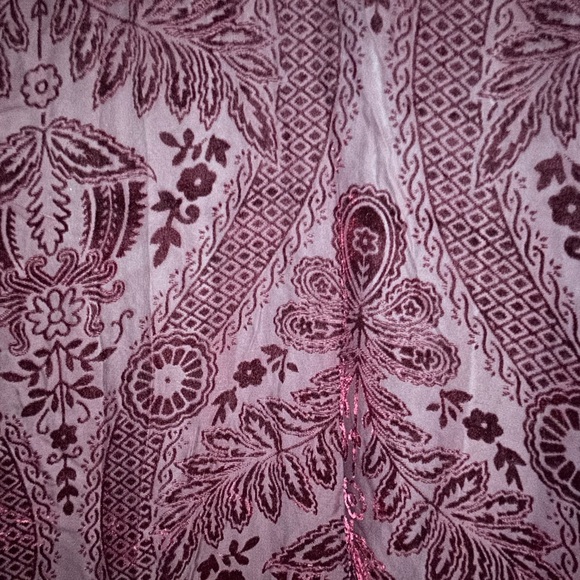 Dollskill Current Mood Vintage Romance Velvet Duster with Faux Fur Trim - Picture 3 of 4